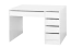 Bureau Beja 01, couleur : Blanc - 75 x 120 x 55 cm (H x L x P)
