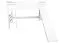 Lit mezzanine blanc avec toboggan 120 x 200 cm | Bois massif hêtre | Transformable en lit simple | Easy Premium Line K31/n