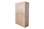 Armoire à portes battantes / armoire Sidonia 04, couleur : brun chêne - 200 x 123 x 53 cm (h x l x p)