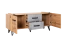 Meuble TV Atule 07, Couleur : Chêne / Gris - Dimensions : 57 x 135 x 42 cm (H x L x P)