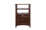 Étagère compacte en pin massif Turakos 85 | Finition noyer | 90 x 60 x 42 cm | 3 niches | 1 porte abattante | Montage facile