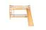 Lit superposé avec toboggan 90 x 190 cm | Bois de hêtre massif naturel | Séparable en 2 lits simples | Easy Premium Line K29/n