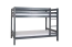Lit d'enfant / Lit superposé Niklas 01, bois massif, couleur : anthracite - couchage : 90 x 190 cm (l x L)