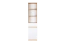 Chambre des jeunes - Étagère Alard 03, Couleur : Chêne / Blanc - Dimensions : 195 x 45 x 40 cm (H x L x P)