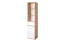 Chambre des jeunes - Étagère Alard 03, Couleur : Chêne / Blanc - Dimensions : 195 x 45 x 40 cm (H x L x P)