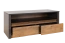 Meuble TV Selun 13, Couleur : Chêne brun foncé / Gris - 53 x 130 x 53 cm (H x L x P)
