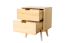 Table de chevet Aurornis 49 en pin massif naturel | 64 x 50 x 40 cm | Design moderne, 2 tiroirs, robuste