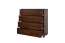 Commode en pin couleur noyer Junco 143, bois massif, avec 4 grands tiroirs, 100 x 100 x 42 cm, matériaux de haute qualité, beaucoup d'espace de rangement