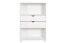 Bibliothèque en pin massif blanc Junco 48B | 120 x 80 x 42 cm | 2 niches & 2 tiroirs | Design moderne