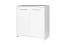 Armoire basse Cerri 05, Couleur : Blanc - 60 x 56 x 30 cm (h x l x p)
