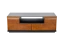 Meuble TV "Postira" 12, couleur : noyer / noir, partiellement massif - Dimensions : 42 x 122 x 51 cm (H x L x P)