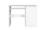 Bureau pin massif laqué blanc Junco 192 - Dimensions 75 x 110 x 55 cm