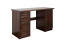 Bureau en pin massif massif couleur noyer Pipilo 18 - Dimensions : 75 x 139 x 54 cm (H x L x P)