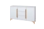 Commode Amanto 6, couleur : blanc / frêne - Dimensions : 91 x 150 x 40 cm (h x l x p)