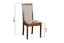 Chaise de salle à manger Oideum - Couleur Chêne, rembourrage beige, coussin en mousse T-25, bois de hêtre massif, aspect classique, grand confort, bois robuste