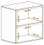 Armoire suspendue moderne Fardalen 12, couleur : chêne wotan - dimensions : 60 x 60 x 30 cm (h x l x p), avec deux compartiments