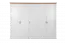 Armoire à portes battantes / penderie Lotofaga 17, Couleur : Blanc / Noyer - 227 x 291 x 59 cm (H x L x P)