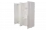 Armoire à portes battantes / penderie Siumu 23, Couleur : Blanc / Blanc brillant - 224 x 182 x 56 cm (H x L x P)