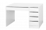 Bureau Beja 01, couleur : Blanc - 75 x 120 x 55 cm (H x L x P)