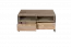 Table basse Bassatine 05, Couleur : Chêne rustique / Noir - 109 x 61 x 53 cm (L x P x H)