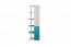 Chambre d'adolescents - Armoire Aalst 19, couleur : chêne / blanc / bleu - Dimensions : 190 x 60 x 40 cm (H x L x P)