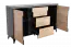 Commode Amanto 6, couleur : noir / frêne - Dimensions : 91 x 150 x 40 cm (h x l x p)