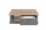 Table basse Lotofaga 14, Couleur : Gris / Noyer - 110 x 61 x 40 cm (L x P x H)