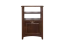 Petite étagère pratique en pin massif Turakos 85, couleur noyer, 90 x 60 x 42 cm, 3 compartiments, 1 porte rabattable, montage facile, étagère d'appoint avec beaucoup d'espace de rangement