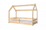 Lit d'enfant / Lit maison en pin massif nature D5, sommier à lattes inclus - Surface de couchage : 80 x 160 cm (l x L)