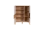 Vitrine Tuanai 03, couleur : chêne / blanc brillant - 121 x 95 x 40 cm (h x l x p)