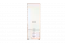Armoire à portes battantes / armoire 18, couleur : hêtre / blanc - 236 x 84 x 56 cm (h x l x p)