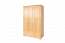 Armoire en bois de pin massif, naturel 015 - Dimensions 190 x 120 x 60 cm (H x L x P)