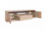 Meuble bas TV Popondetta 11, couleur : chêne Sonoma - Dimensions : 52 x 180 x 38 cm (H x L x P)