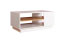 Table basse Gremda 04, Couleur : Chêne / Blanc - 100 x 60 x 46 cm (L x P x H)