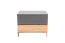 Table de chevet Vaitele 17, Couleur : Anthracite brillant / Noyer - 43 x 56 x 41 cm (H x L x P)