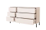 Commode à six tiroirs Zaghouan 03, Couleur : Beige - dimensions : 81,5 x 137 x 39,5 cm (h x l x p)