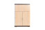 Commode Trelew 14, couleur : wengé / érable - 120 x 80 x 41 cm (H x L x P)