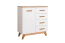 Commode Panduros 08, couleur : blanc pin / brun chêne - Dimensions : 93 x 85 x 40 cm (h x l x p)