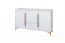 Commode Amanto 6, couleur : blanc / frêne - Dimensions : 91 x 150 x 40 cm (h x l x p)
