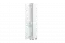 Armoire Sabadell 01, couleur : blanc / blanc brillant - 209 x 30 x 38 cm (h x l x p)