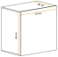 Armoire suspendue Fardalen 09, Couleur : Blanc - dimensions : 60 x 60 x 30 cm (h x l x p), avec deux compartiments
