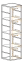 Bibliothèque métallique Nodeland 02, Couleur : Noir - dimensions : 118 x 30 x 25 cm (h x l x p), avec quatre compartiments