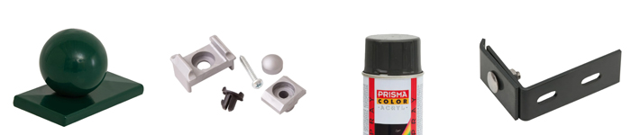 Accessoires pour clôtures à double fil et clôtures en treillis métallique